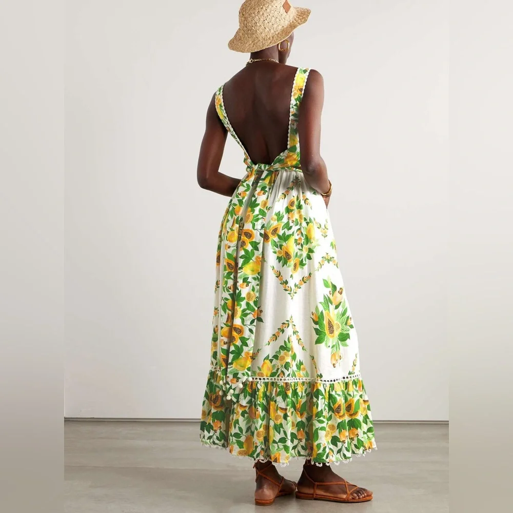 NWT FARM RIO PAPAYA DRESS - Picture 3 of 10